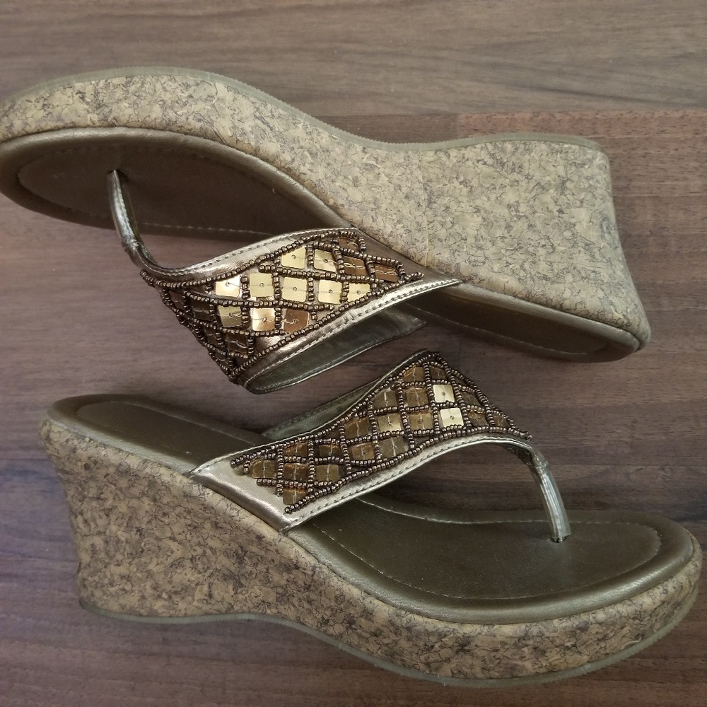 Cork Wedge Sandals